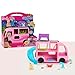Produktbild Barbie Pets Wohnmobil-Spielset, Zwei Haustierfiguren, 3,8 cm groß, 11-teilig, Spielzeugfiguren und Spielset, Kinderspielzeug ab 3 Jahre von Just Play
