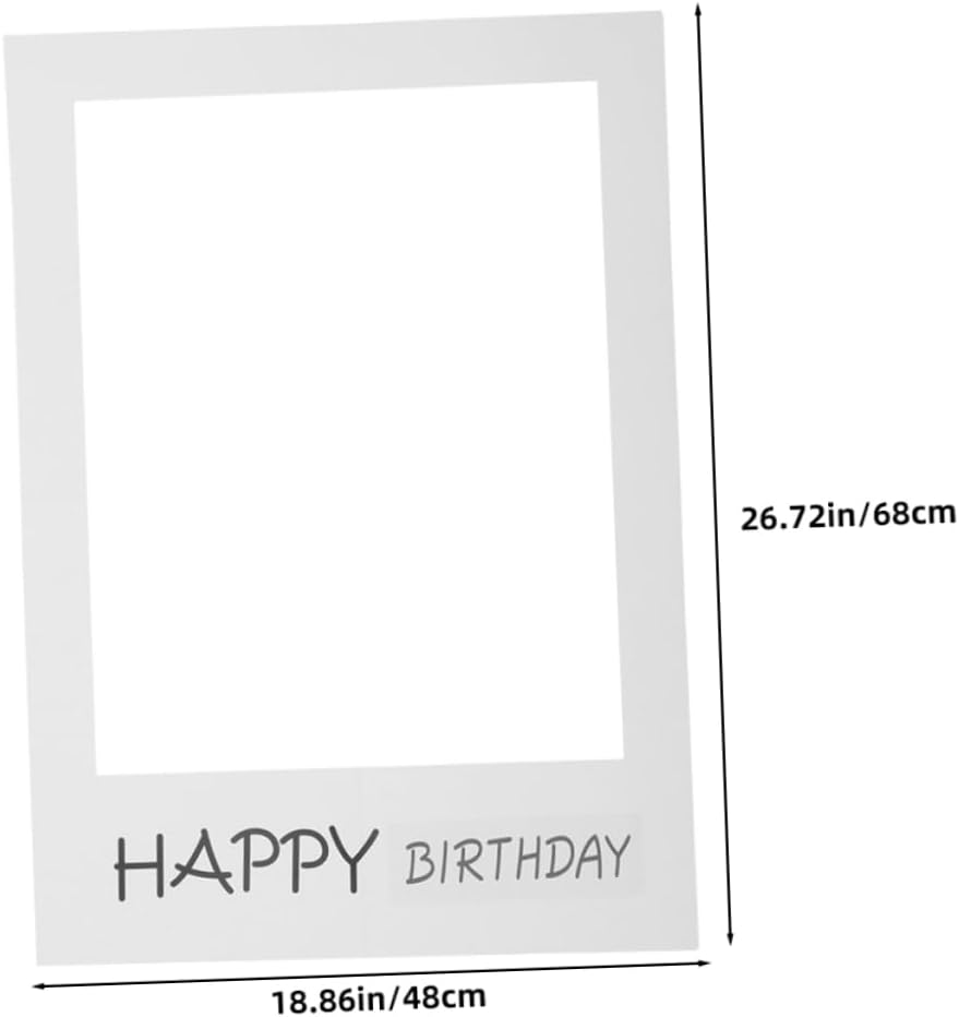 jojofuny 3pcs Happy Birthday Photo Booth Props Vibrant Photo Frames for Birthday Party Supplies Easy Setup Durable Printing Guest Friendly Design for Fun Celebrations