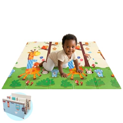 Tapete Infantil Emborrachado Dupla Face Dobrável Tatame Macio Bebê Anti-impacto Atividades Impermeável