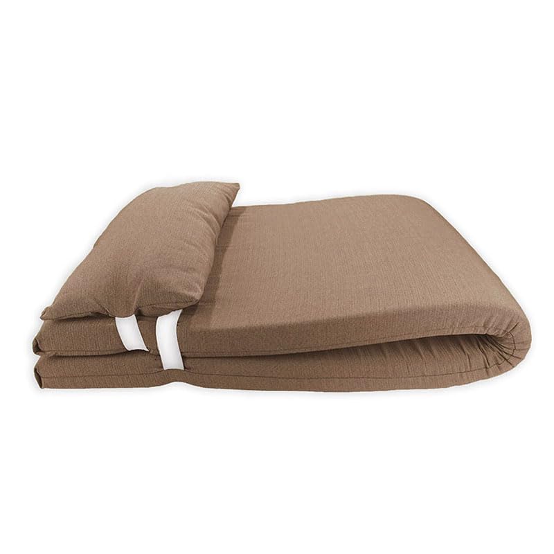 Acomoda Textil - Colchón Tumbona con Cojín 180x60x6 cm. Desenfundable, Elegante y Cómodo. Ideal para Jardín Piscina, Playa, Balcón y Terraza. (Arena, 1)