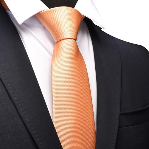 Image of GUSLESON Classic New 3.15 inch(8cm) Men's Solid Color Necktie Wedding Business Tie + Gift Box