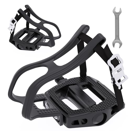 FitHeart Joy Bike Pedals with Toe Cages for...