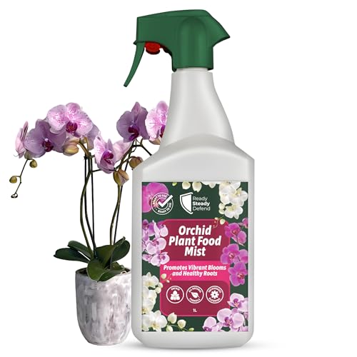 Orchid Plant Food Mist 1L | Promotes Vibrant Blooms and Healthy Roots | Organic Seaweed Formula | Ideal for Indoor and Outdoor Orchids | Easy-To-Use Spray for Houseplants | Natural Orchid Fertiliser