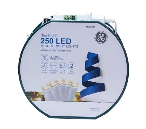 GE StayBright® LED MicroBright Lights, 250ct, Warm White 93266LO