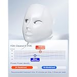 NEWKEY LED Face Mask Light Therapy,Red Light Therapy for Face Wrinkle Blue Light Therapy Mask for Face Acne,150LEDs,10 Min Auto Shut off, Wired - Image 2