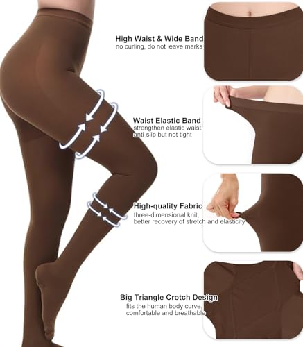 Image of Medical Compression Pantyhose for Women Support Stockings 20-30 mmHg Treatment Swelling, Edema Varicose Veins