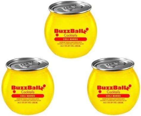 Buzz Balls Chili Mango 15°, 7.8 fl oz (200 ml) x 3 Pack