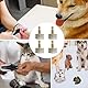 HAPPOW 4 Stück Ersatzköpfe für Krallenschleifer, Haustier-Nagelschleifer Ersatzköpfe, Professionelles Krallenschleifrad für Hunde Krallenschleifer, Kompatibel mit Casfuy Krallenschleifer(Flache Köpfe)