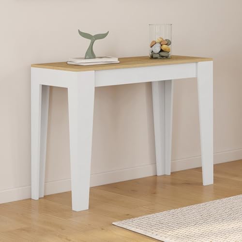 Console extensible 10 pers 4 rallonges blanc IDMarket