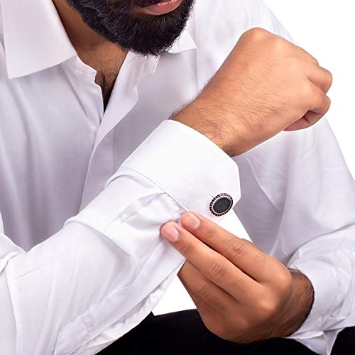 Dare Oval Milestone Cufflinks - Elegant and Stylish Men's Accessory