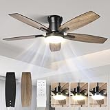 YYUgolo Ventilador de Techo con Luz de 42 Pulgadas, 107 cm Abanico De Techo, Abanicos de Techo Montaje Empotrado Luz Y...