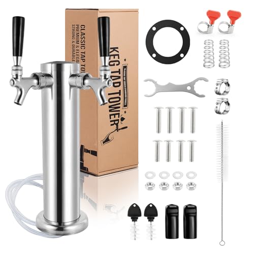 Stainless Steel Dual Tap Kegerator Beer Tower
