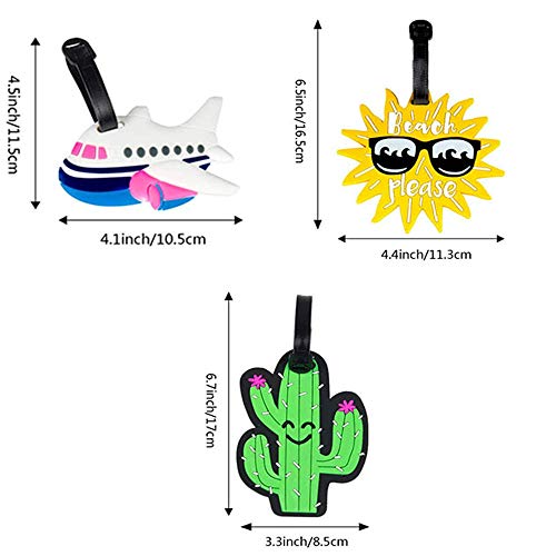 X-BLTU 6PCS Viaggio bagagli Tag, ID Viaggio Borsa