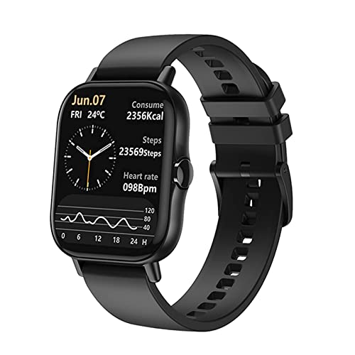 Xyfw 1.78 Pulgadas Smart Watch DT94 Pantalla Completa BT Llamada por Alto Tiempo De Espera Y Reloj Inteligente De Mujer Monitoreo De Ritmo Cardíaco para Android iOS,Negro