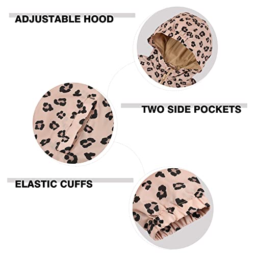 Image of SUNDAY ROSE Boys Girls Rain Jackets Lightweight Waterproof Hooded Printed Raincoats Windbreakers for Kids
