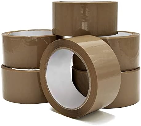 Brown Tape for Packing Boxes, Parcel Packaging | Strong Brown Packing Tape for Moving House, Cardboard Box, Cartons and Gifts | Heavy Duty Brown Parcel Tape. Pack of 6 Rolls (48mm width x 66m long)