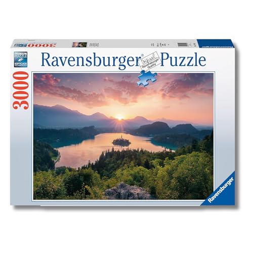Ravensburger Puzzle 3000 Pezzi Lago Bled, Slovenia – Puzzle Adulti +14 anni, 121 x 80 cm, Puzzle per Adulti per Esperti, Collezione 3000 Pezzi, Idee Regalo