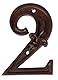Esschert Design Gusseiserne Hausnummer 2, rostbraun, 7.9 x 1.3 x 11.2, DB62-2