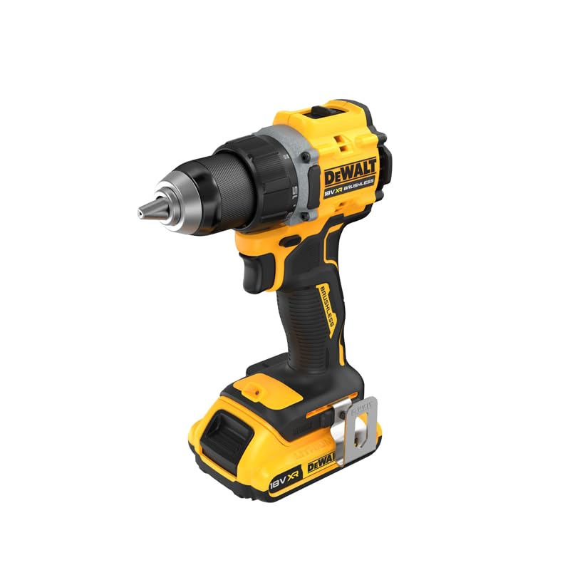 DEWALT XR 18V Bezszczotkowa wiertarka wkrętarka do użytku profesjonalnego w celu poprawy wydajności przy każdym użyciu z pomiarem lub specyfikacją 18V