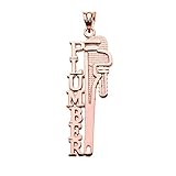  Colgante de llave inglesa de oro rosa de 14 quilates