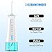 TUREWELL Water Flosser for Teeth, Portable Oral Irrigator with 3 Modes 6 Jets, IPX7 Waterproof USB Rechargeable Water Teeth Cleaner, waterpick for Travel&Home B-White
