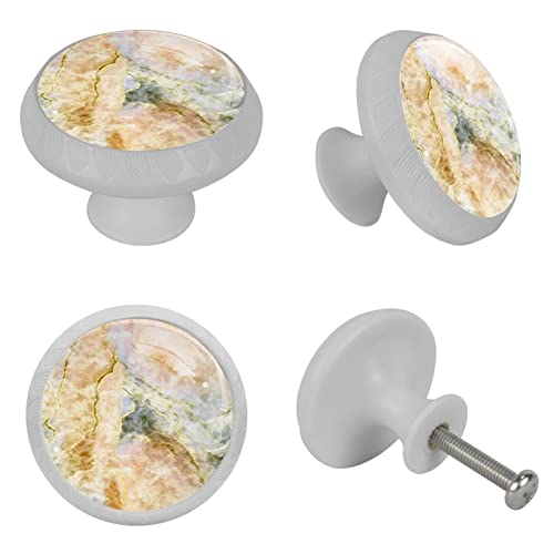 Lot de 4 boutons fluorescents texture roche pour meuble et commode