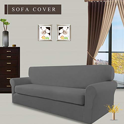 Image of Easy-Going 2 Pieces Stretch Oversized Couch Sofa Slipcover Washable