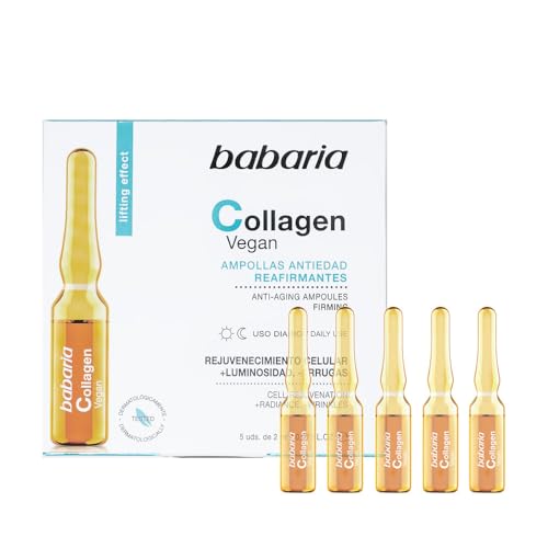 Babaria - Antimanchas Facial En Ampollas Con Colageno | Hidratante Facial 5 Unidades De 2ml | Serum Antiedad Y Serum Antimanchas Con Colageno | Reduce Las Arrugas Con Efecto Lifting