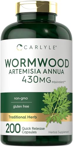 Carlyle Wormwood Capsules | 200 Count | Artemisia Annua Herb | Non-GMO & Gluten Free Supplement