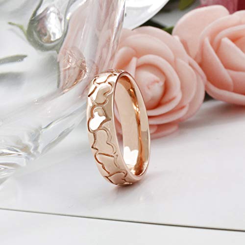 Image of Couples Love Rings Personalized Sterling Silver Rings His & Hers Real Love Heart Promise Rings Wedding Engagement Bands Gift Rings