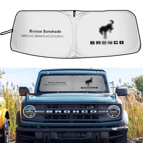 Windshield Sunshade Compatible With Bronco 2/4 Door 2021 2022 2023 Foldable Windshield Sun Visor Blocks Uv Rays Foldable Sun Shield Upgrade Reflective Polyester Cover #TOP22
