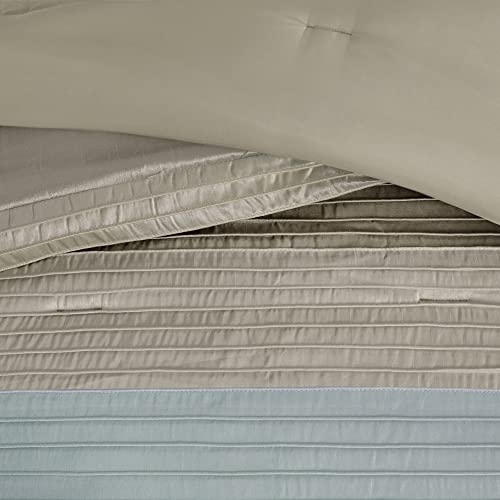 Madison Park MP10-042 Amherst Faux Silk Comforter Set-Casual Contemporary Design All Season Down Alternative Bedding thumb #8