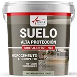 ARCANE INDUSTRIES Kit MICROCEMENTO Suelo Alta PROTECCIÓN - 5 m² (en 2 Capas) Marang Verde Claro