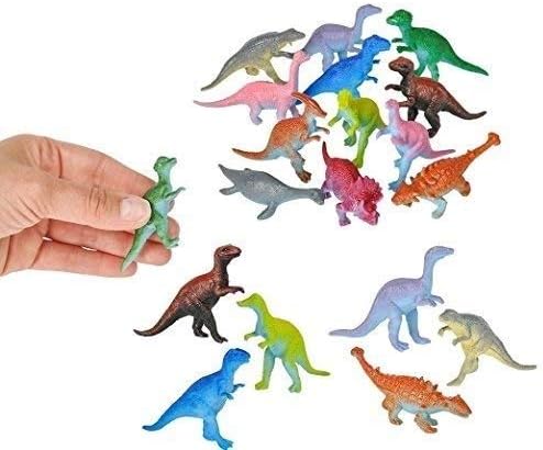 Miniatura 8 de Juego de 24 piezas de mini dinosaurios de plástico de 3 pulgadas, varios colores y estilos, gran recaudación de fondos, recuerdo de fiesta, premio