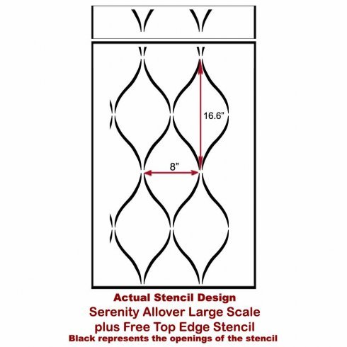 Serenity Allover Stencil - Large Stencils For Painting Walls – Try Stencils Instead Of Wallpaper – Modern Stencils For Wall Painting – Stencil Designs For Diy Home Décor - (Size Large) #TOP3