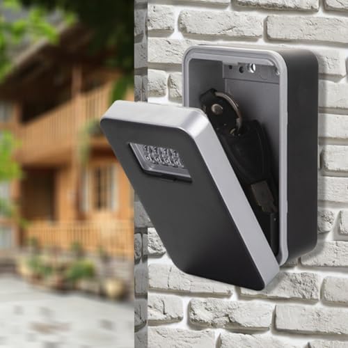 Caja fuerte de combinación de 4 dígitos resistente a la intemperie, almacenamiento de llaves al aire libre para el hogar y la oficina, gabinete de acceso seguro para una fácil gestión y protección de