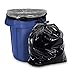 Aluf Plastics 40-45 Gallon 1.5 MIL (eq) Black Heavy Duty Trash Can Liners - 33