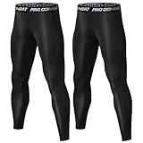 [IFUCLI] スポーツ レギンス タイツ スパッツ アンダーウェア メンズ 男性用 速乾 伸縮 コンプレッションウェア ランニング アウトドア トレーニング 筋トレ (JP, アルファベット, M, ブラック２枚)