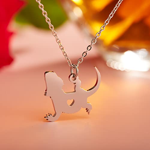 VIMIEW Dainty Animal Pet Lizard Whale Horse Cat Guinea Pig Lovely Charm Stainless Steel Chain Necklace Jewelry Gift for Daughter Son Sister Bestfriend.3