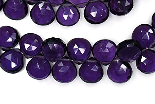 Améthyste perles cœur facettées 8mm en quartz violet de qualité supérieure pour bijoux