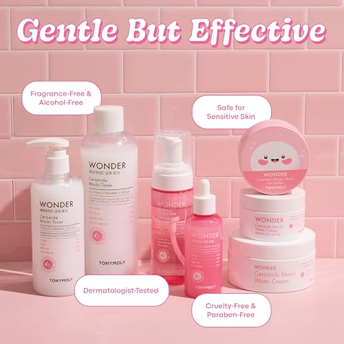 TONYMOLY Wonder Ceramide Mochi Toner – Hydrating & Strengthening Dewy Glass Skin Toner for Healthy Moisturized Skin, Large 16.9 oz Korean Skincare - Image 6