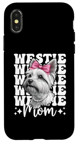 Westie Mom �E�G�X�g�n�C�����h�e���A �� ��̓� �R�P�b�g �X�}�z�P�[�X iPhone X/XS �p