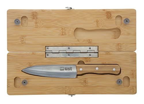 Tabla de cortar portátil con cuchillo de bambú miniatura 2