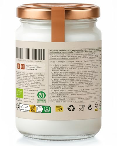 NaturaleBio Bio Kokosöl Nativ Kaltgepresst Unraffiniert