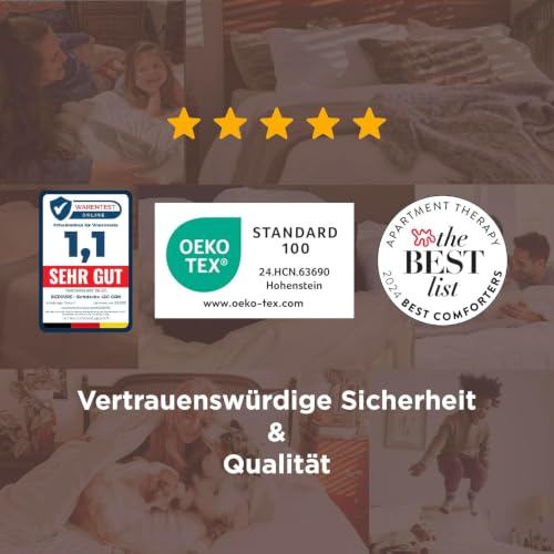 BEDSURE Bettdecke 240x260 Winterdecke 450gsm - Warm Winterdecke, Weiß – Ansicht 4