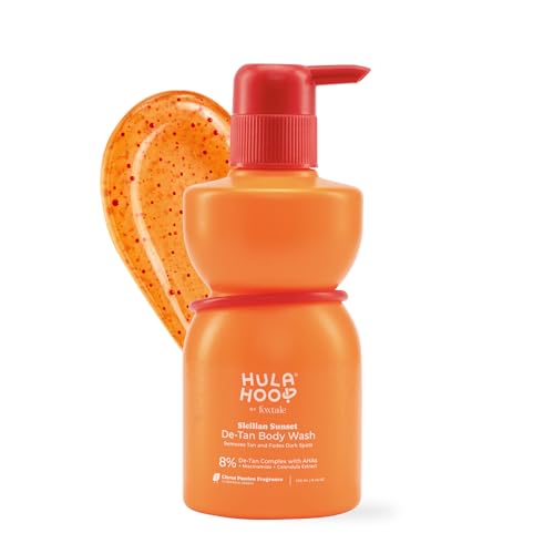 Image of Hula Hoop 8% De-Tan Body Wash by Foxtale | Removes Tan & Reduces Pigmentation | With Niacinamide, Glycolic Acid, & Calendula Extract | For All Skin Types | 250 ml