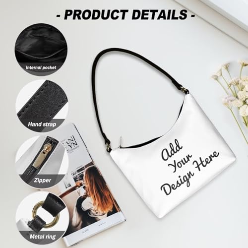 Image of Handbag for Women Leather Underam Shoulder Bag with Zipper Fashion Work Purse Waterproof Travel Wallet