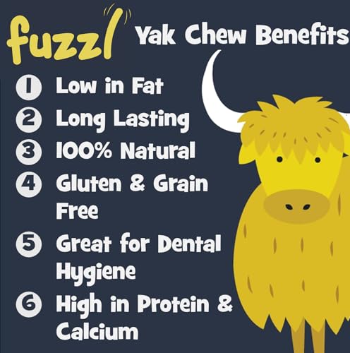 Image of Fuzzl Raspberry, Peanut Butter, Strawberry & Blueberry Himalayan Yak Cheese for Dogs Box 4, 300g Premium Natural Dog Treats | Yak Chews for Dogs Dental Chews