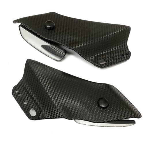 KTGCOZS Rétroviseur de moto, Noir, Design aérodynamique en forme d'aile, Arrière, Ajustement spécifique au véhicule, Manuel, Montage sur guidon, ABS,...