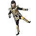 Spooktacular Creations Golden Ninja Costume for Boys, Kids Ninja Outfit Set with Golden Armor and Patterns for Halloween Costume Dress Up Party, M